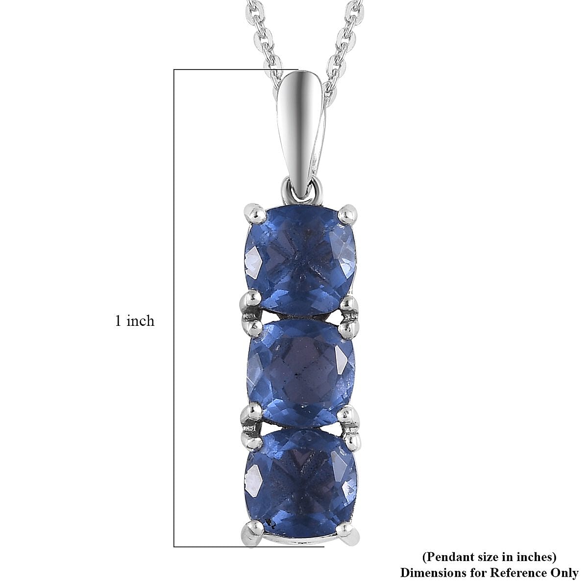 Color Change Fluorite Pendant Necklace 20 Inches in Platinum Over Sterling Silver 3.25 ctw image number 6
