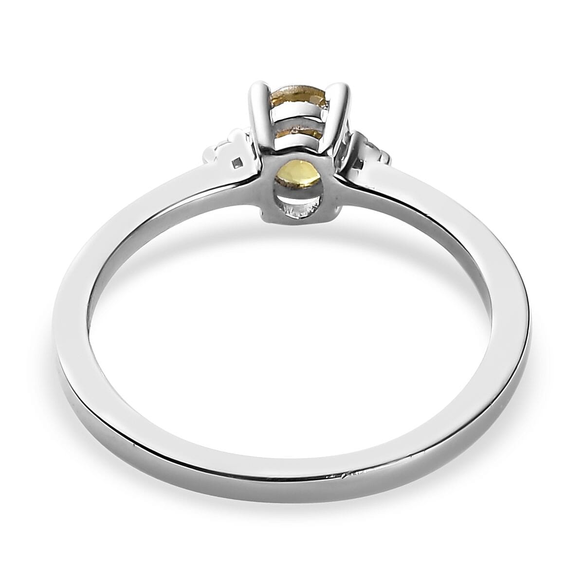 Ambanja Demantoid Garnet and Diamond Accent Solitaire Ring (Size 5.0) Pendant Necklace 20 Inches in Platinum Over Sterling Silver 1.00 ctw