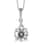 Moissanite (Rnd 8mm) Pendant Necklace (20 Inches) in Platinum Over Sterling Silver| 100 Facet Moissanite 1.85 ctw