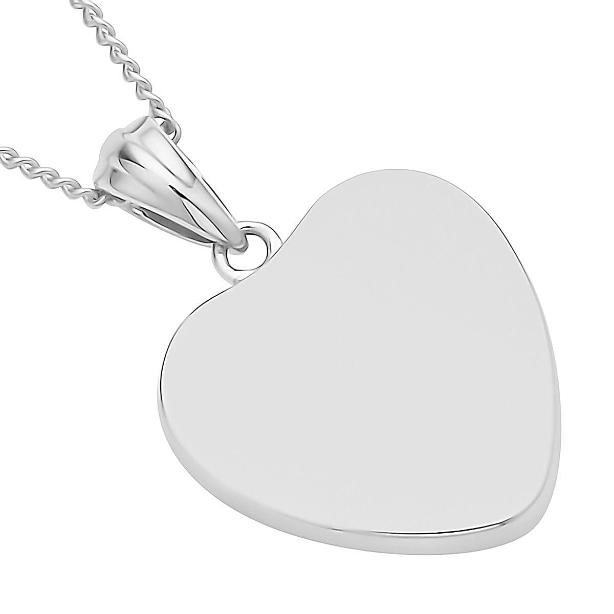White Mabe Pearl Heart Pendant Necklace 18 Inches in Rhodium Over Sterling Silver image number 4