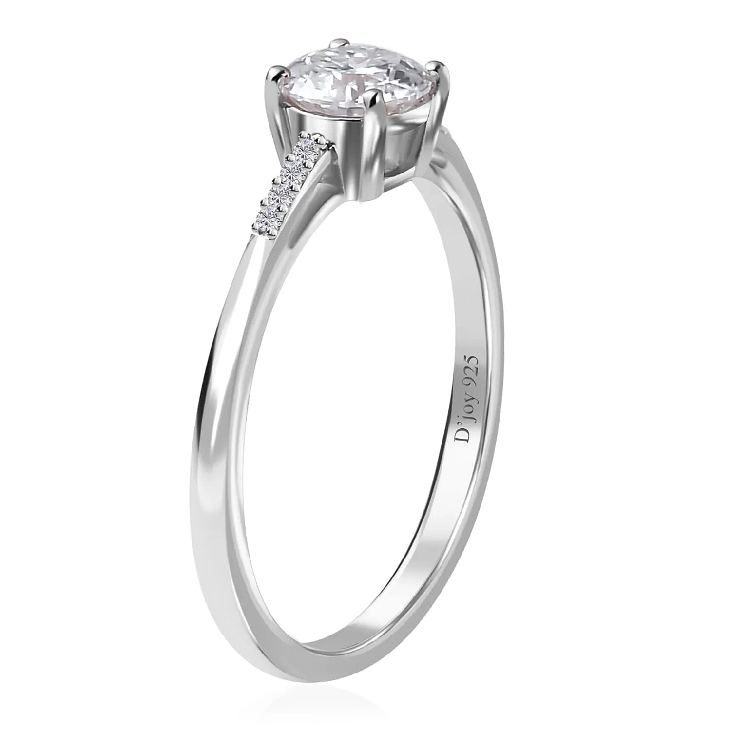 100 Facets Moissanite 1.65 ctw Solitaire Ring (Size 5.00) and Pendant without Chain Set in Platinum Over Sterling Silver, Moissanite Solitaire Ring, Moissanite Stud Earrings, Jewelry Set For Her