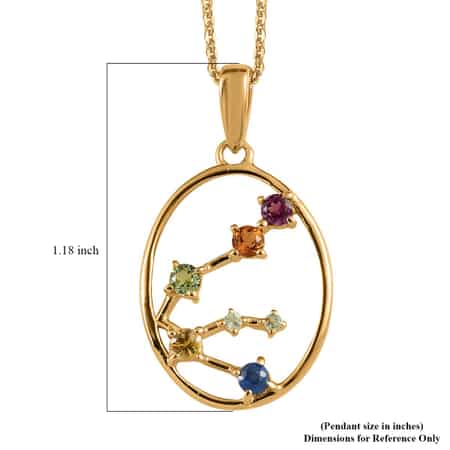 Buy Multi Gemstone Constellation Pendant Necklace 20 Inches in Vermeil  Yellow Gold Over Sterling Silver 0.50 ctw at
