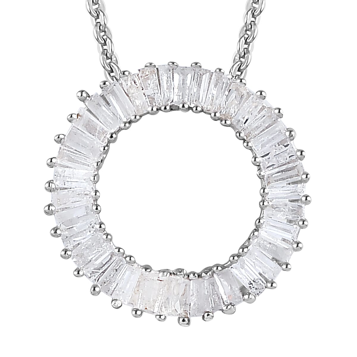 Diamond Circle Pendant Necklace