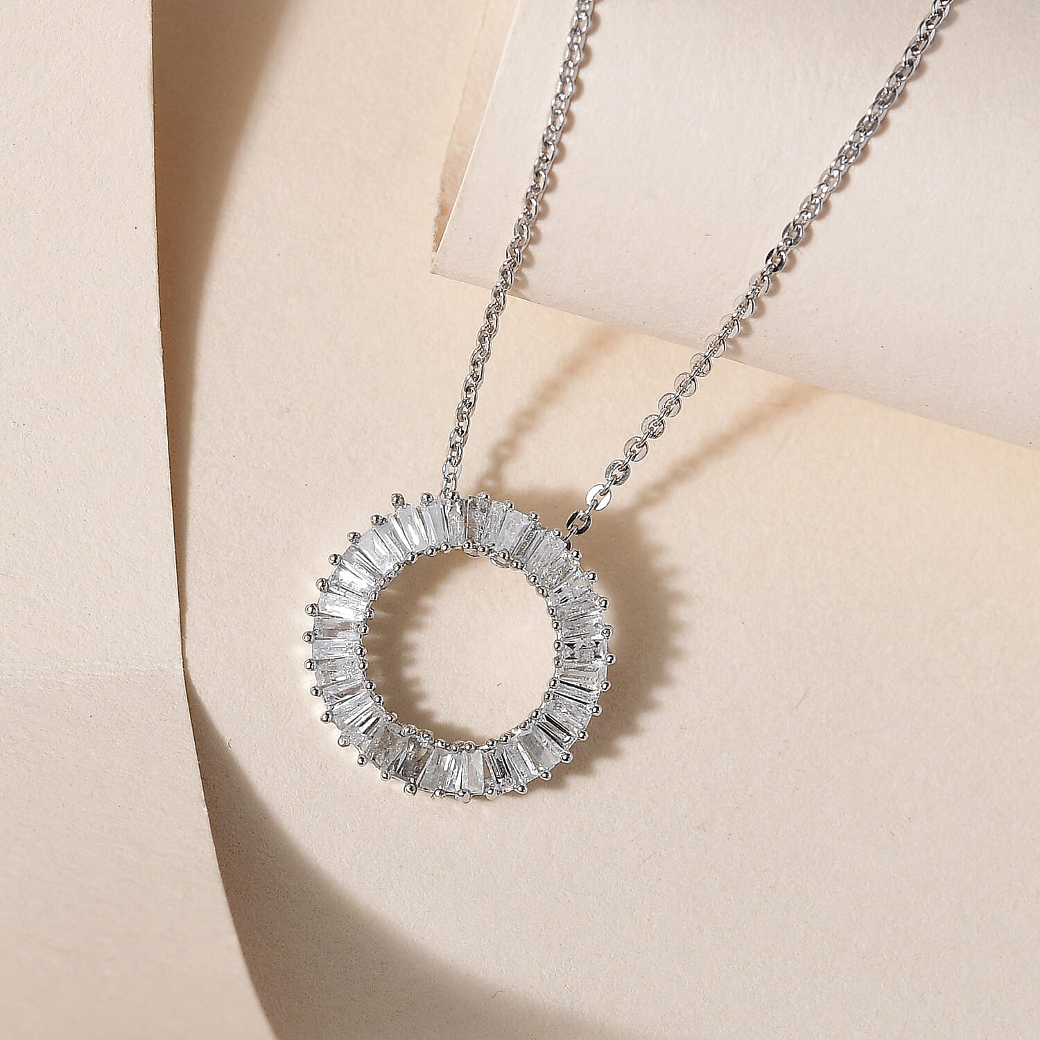 Diamond Circle Pendant Necklace