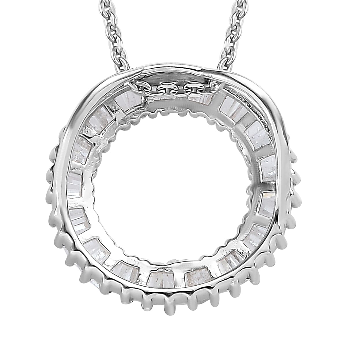 Diamond Circle Pendant Necklace