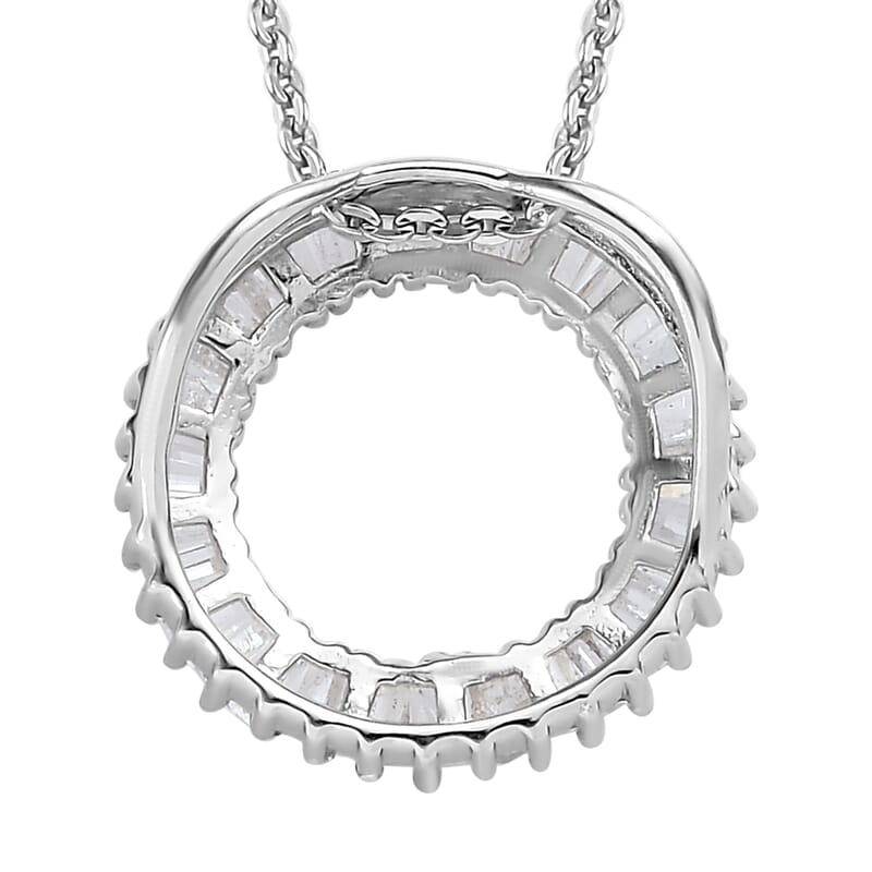 Diamond Circle Pendant Necklace