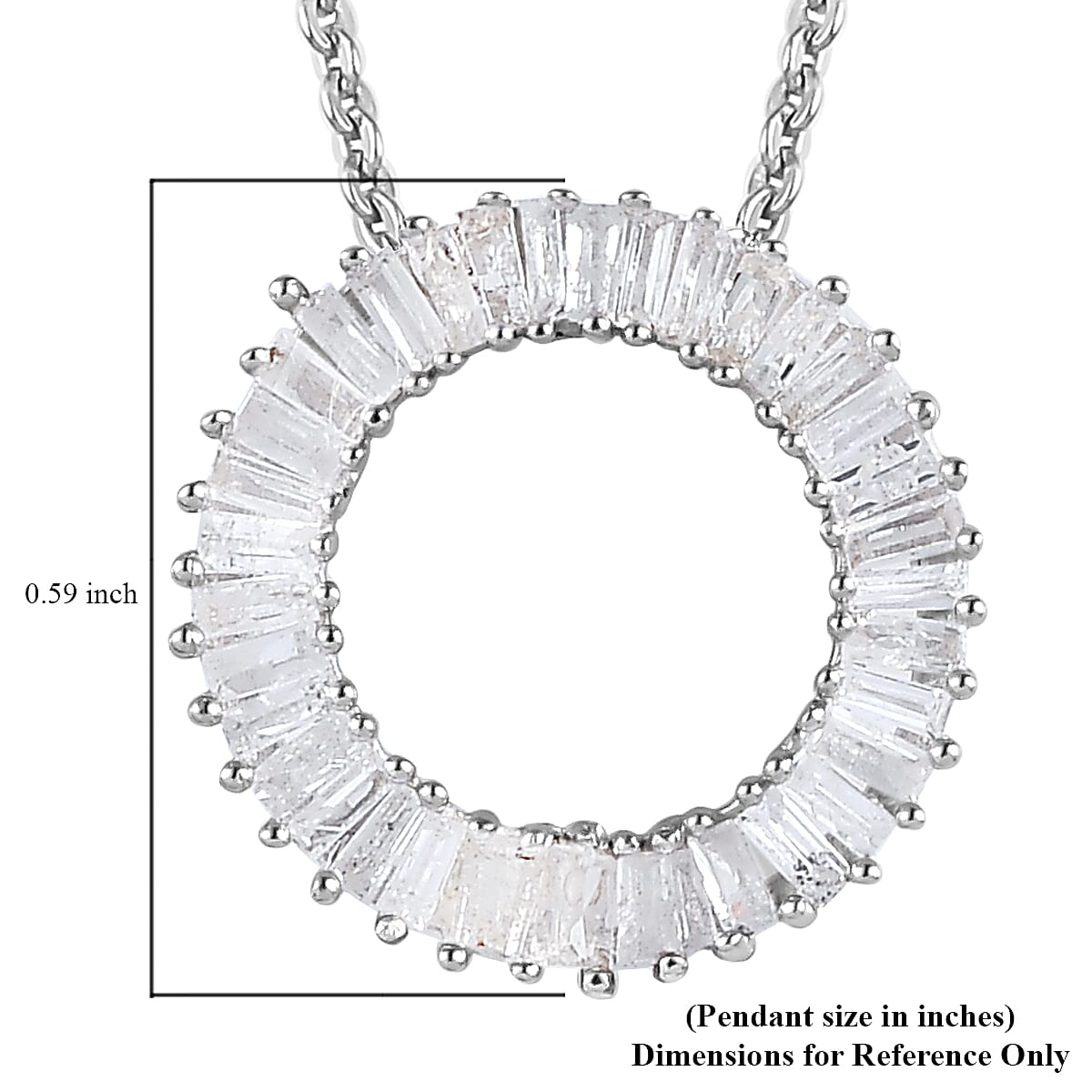 Diamond Circle Pendant Necklace