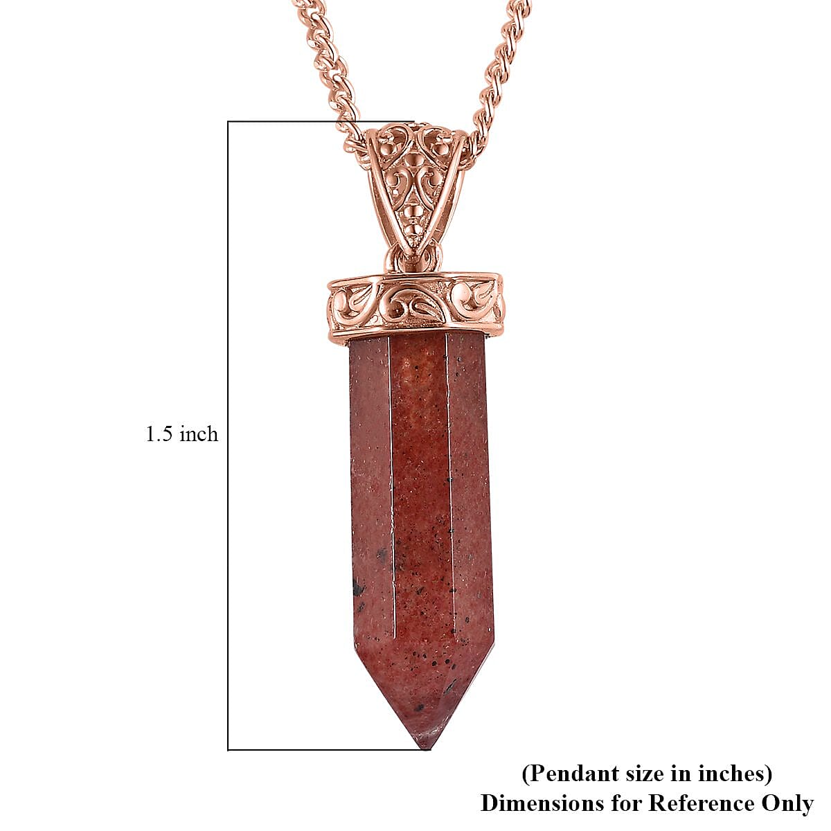 Tanzanian Natronite Point Pendant Necklace 20 Inches in Vermeil Rose Gold Over Sterling Silver 16.15 ctw image number 5