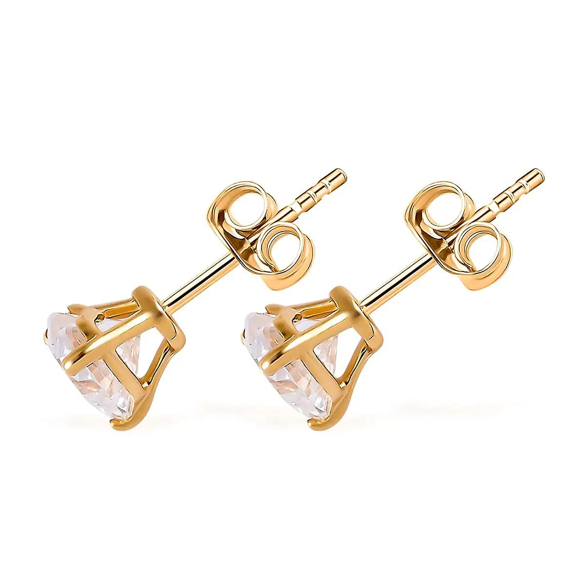 Luxoro Moissanite Jewelry Set, 10K Yellow Gold Jewelry Set, Moissanite Heart Shape Pendant, Moissanite Heart Shape Stud Earrings 1.75 ctw