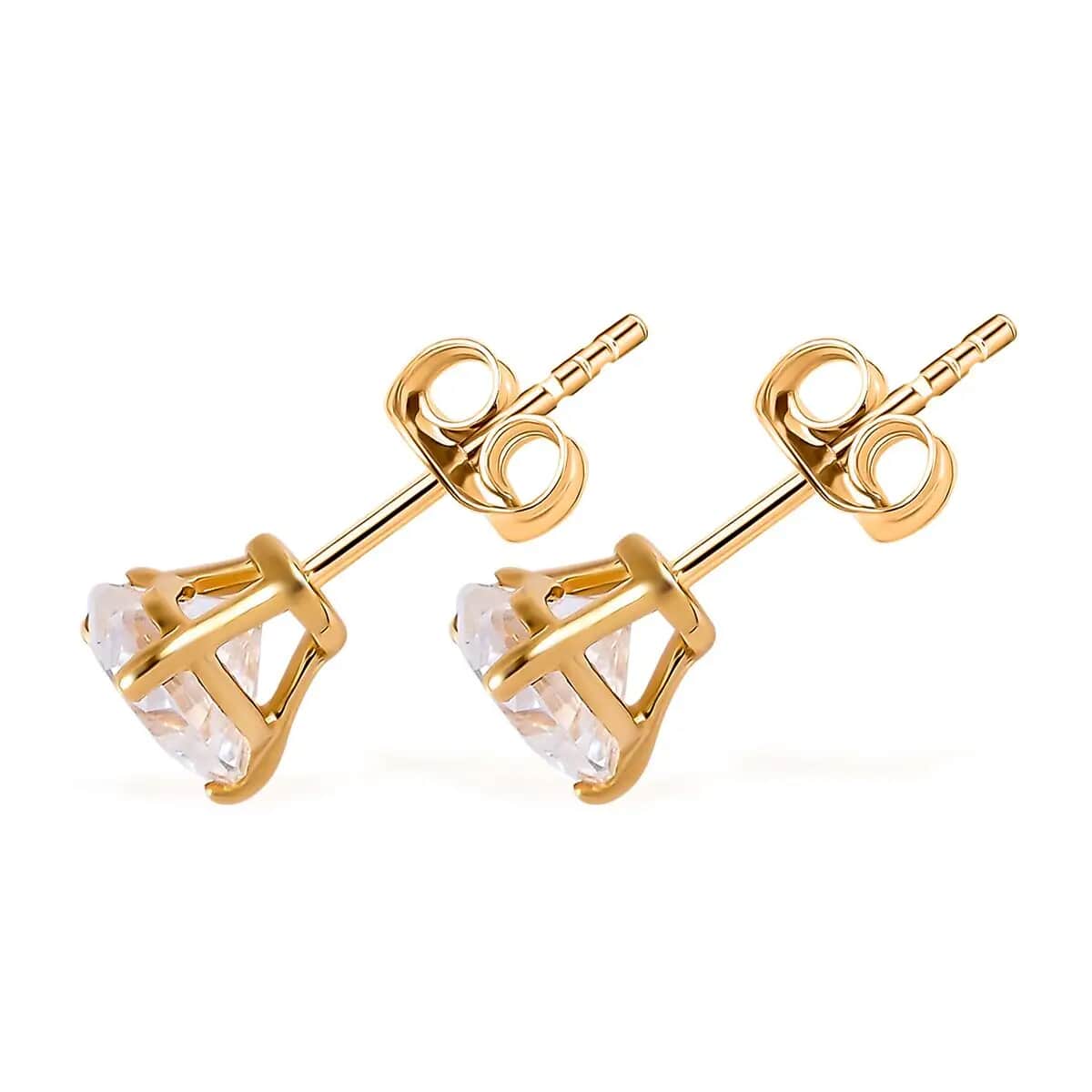 Luxoro Moissanite Jewelry Set, 10K Yellow Gold Jewelry Set, Moissanite Heart Shape Pendant, Moissanite Heart Shape Stud Earrings 1.75 ctw image number 5