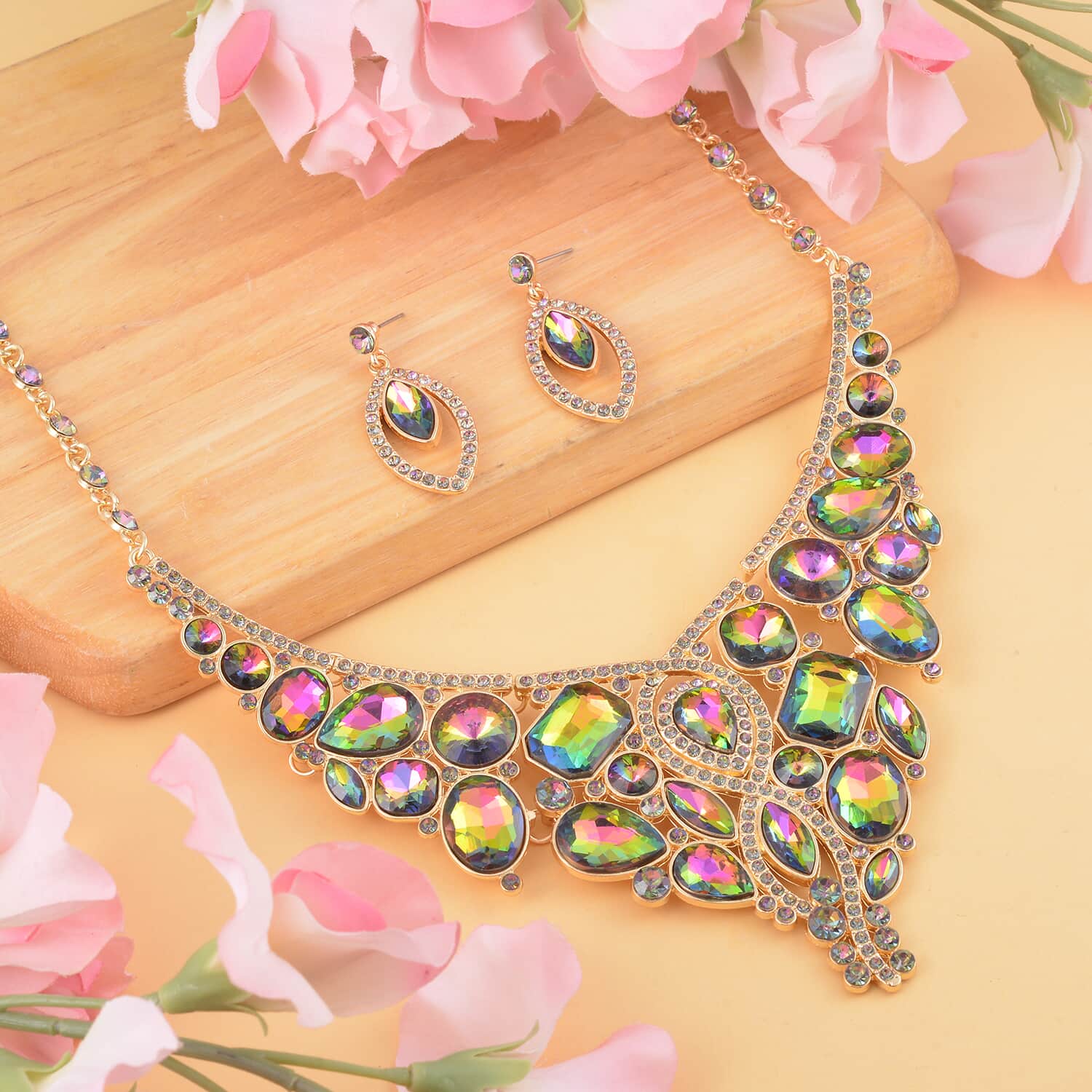 2 Piece Set Necklace & Earrings 2024 Austrian Crystals