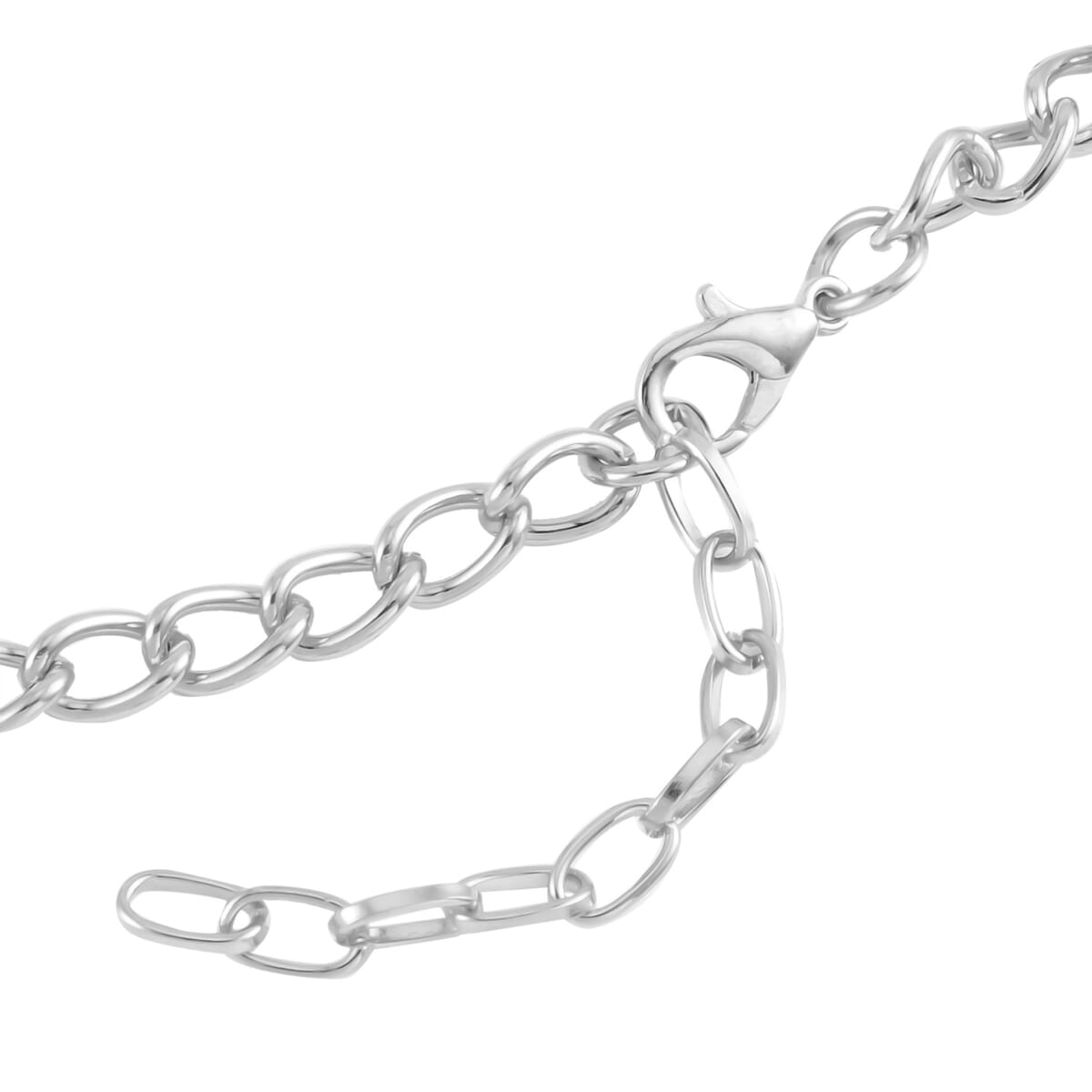 Sapphire Color Glass and Austrian Crystal Necklace 20-22 Inches and Earrings in Silvertone image number 4