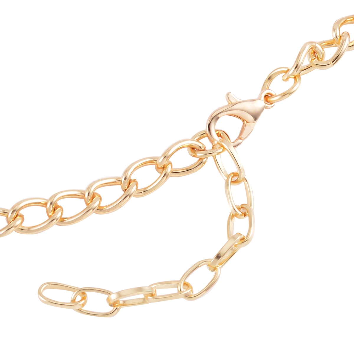 Yellow Diamond Color Glass and Yellow Austrian Crystal Necklace 20-22 Inches and Earrings in Goldtone image number 4