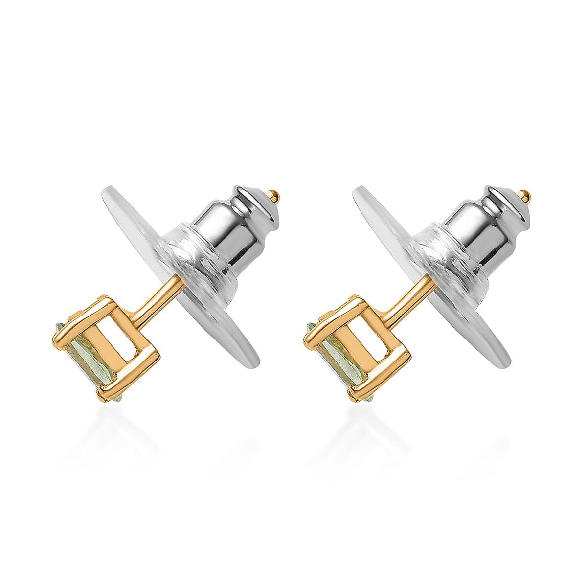 Premium Tsavorite Garnet Stud Earrings and Bracelet (6.50In) in Vermeil Yellow Gold Over Sterling Silver 8.25 ctw