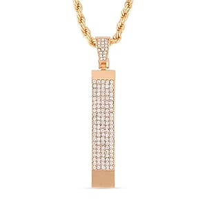 Austrian Crystal Pendant Necklace in Goldtone 24-26 Inches