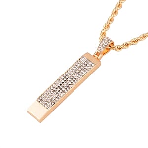 Austrian Crystal Pendant Necklace in Goldtone 24-26 Inches