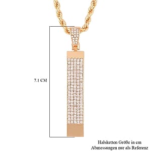 Austrian Crystal Pendant Necklace in Goldtone 24-26 Inches