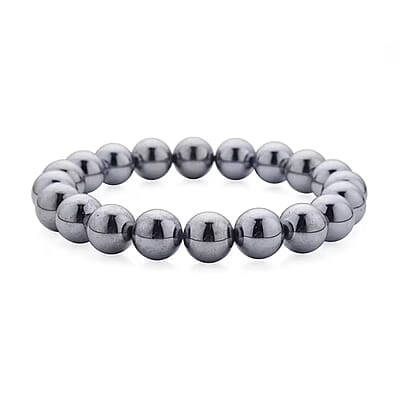Terahertz 370.00 ctw Round Beaded Stretch Bracelet and Necklace 18-20 Inches in Rhodium Over Sterling Silver