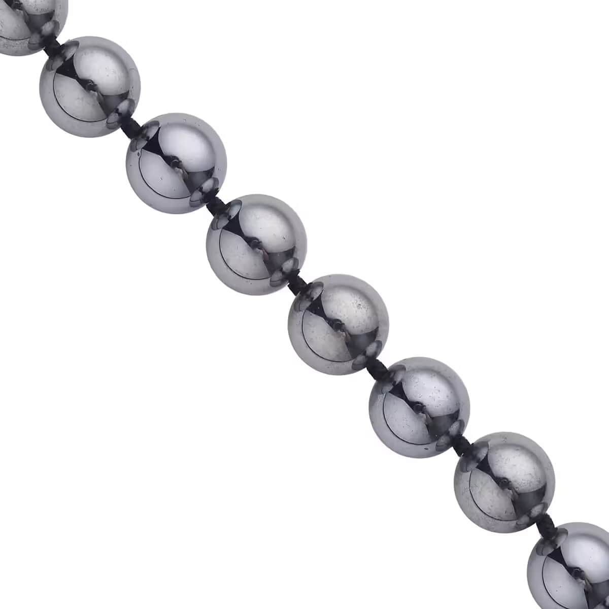 Terahertz 370.00 ctw Round Beaded Stretch Bracelet and Necklace 18-20 Inches in Rhodium Over Sterling Silver image number 7