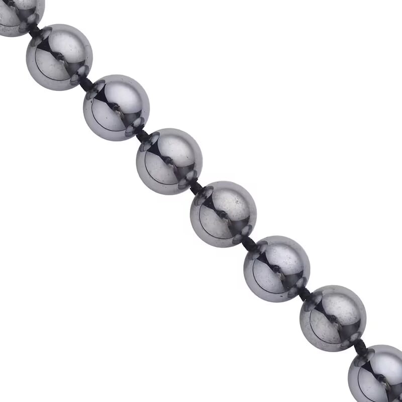 Terahertz 370.00 ctw Round Beaded Stretch Bracelet and Necklace 18-20 Inches in Rhodium Over Sterling Silver