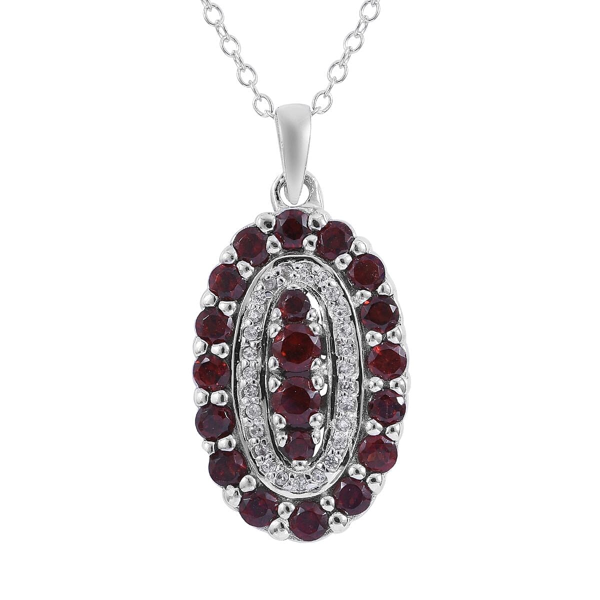 Gem Treasures 2.40ctw Mozambique Garnet & White Zircon Drop Earrings main image 0
