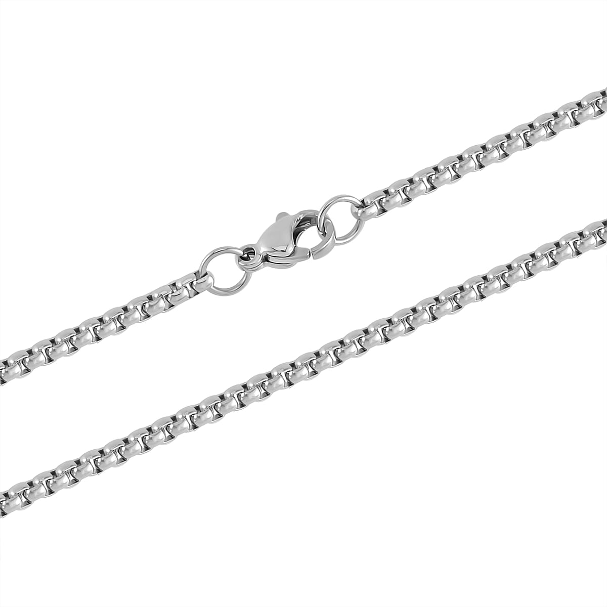 Blue Austrian Crystal Lion Pendant Necklace (24 Inches) in Stainless Steel image number 3