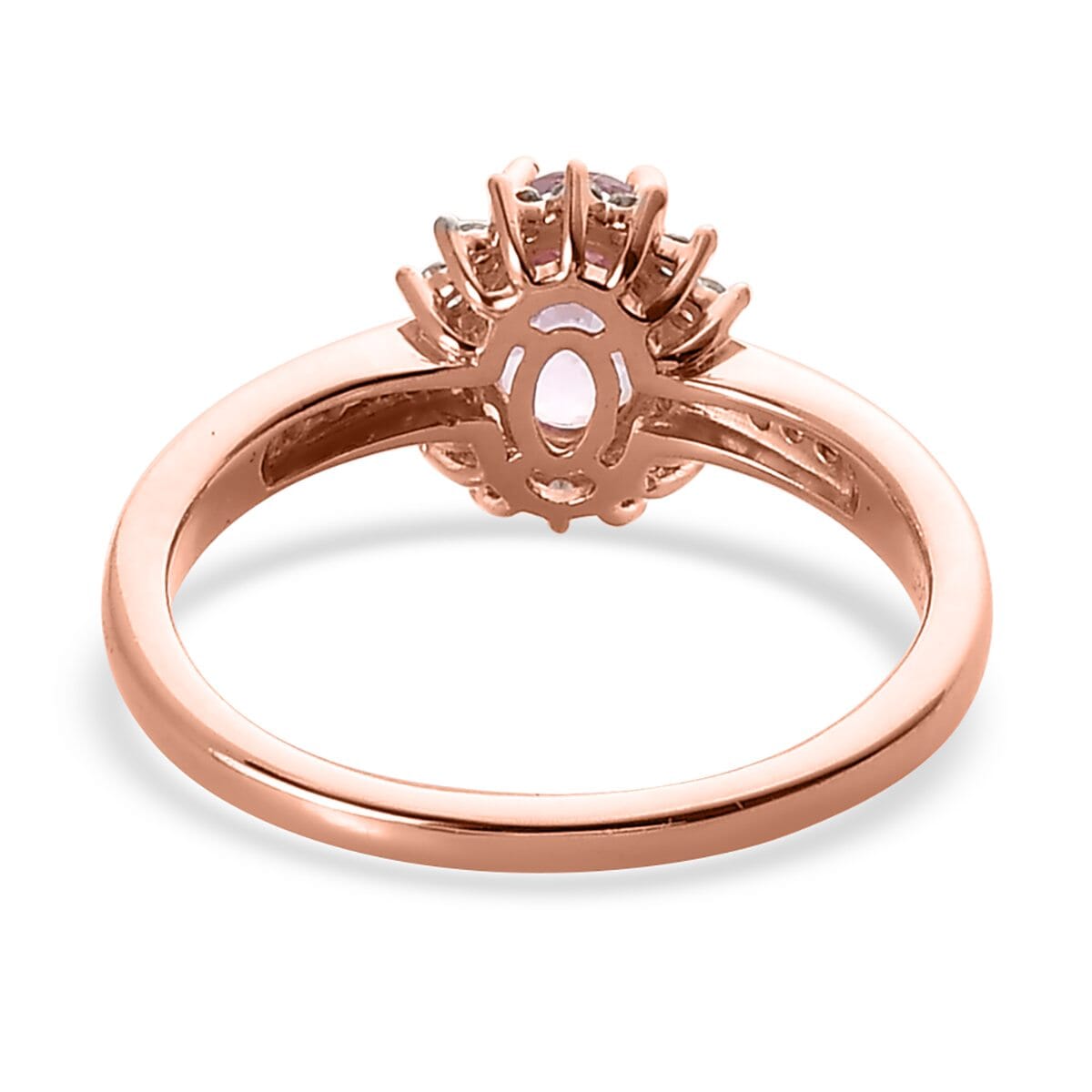 Premium Martha Rocha Kunzite and Natural White Zircon Sunburst Ring and Pendant Necklace 20 Inches in Vermeil Rose Gold Over Sterling Silver 2.90 ctw image number 5