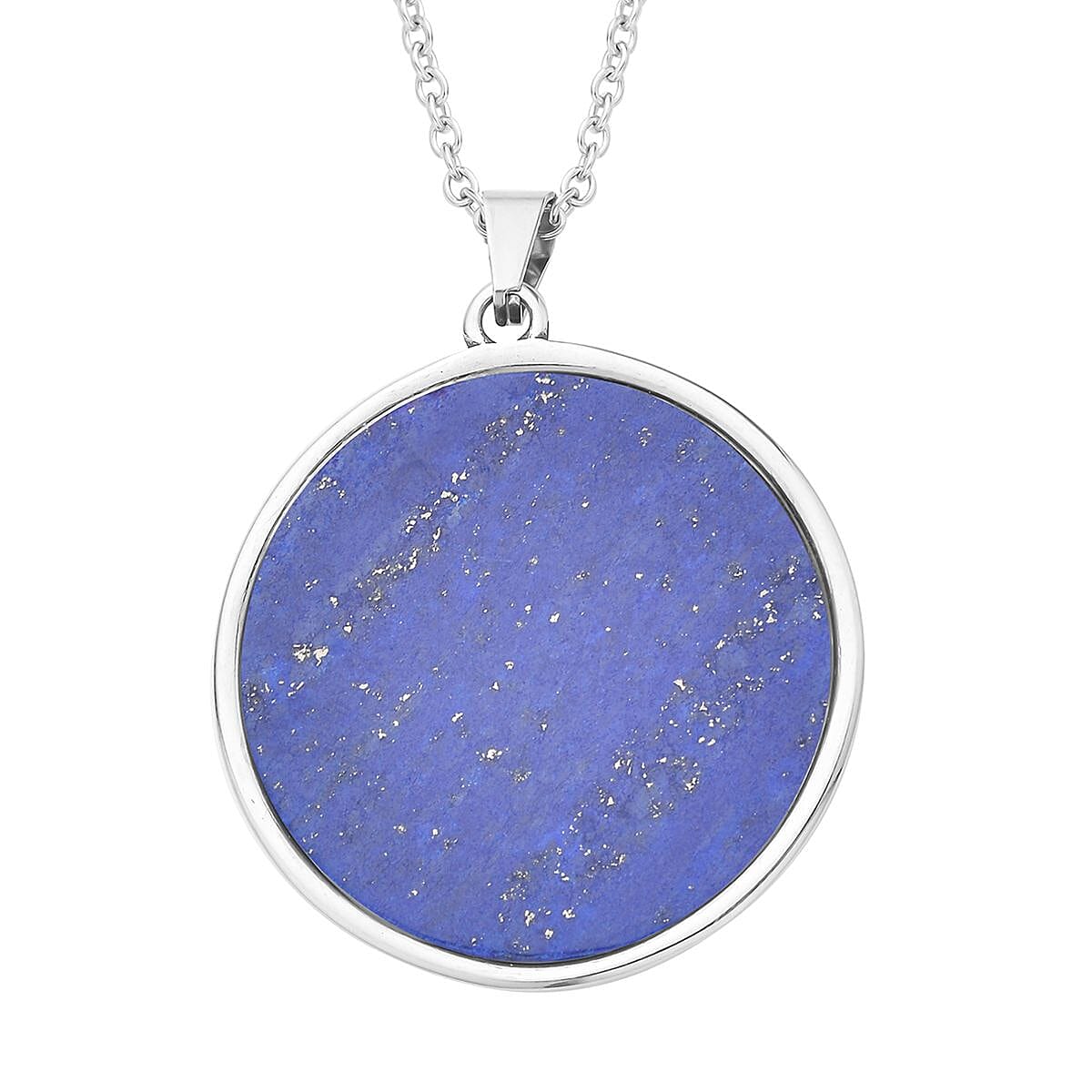 Lapis Lazuli Tree of Life Pendant Necklace (20 Inches) in Stainless Steel