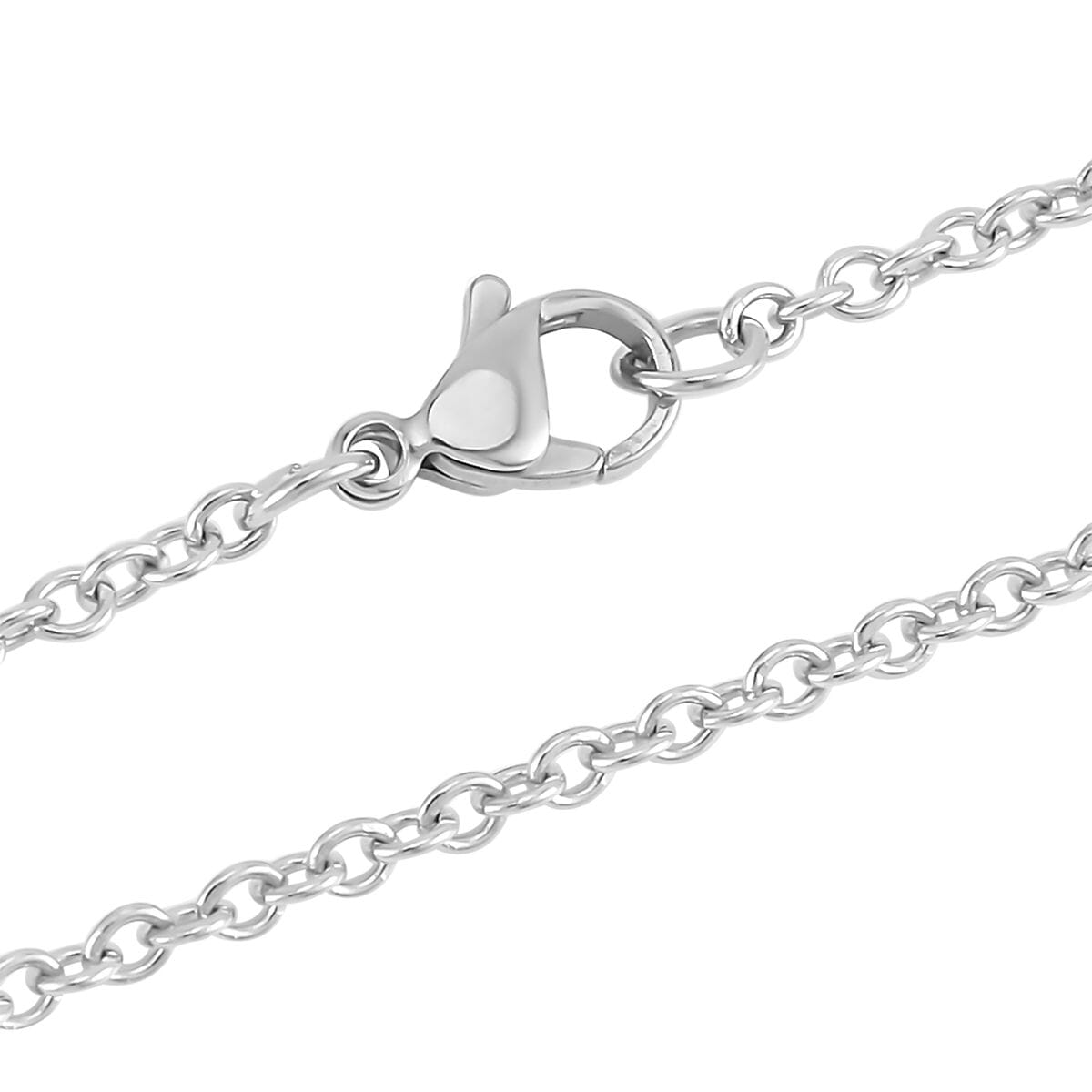 Amazonite and Austrian Crystal Floral Pendant Necklace 20 Inches in Stainless Steel 2.00 ctw image number 4