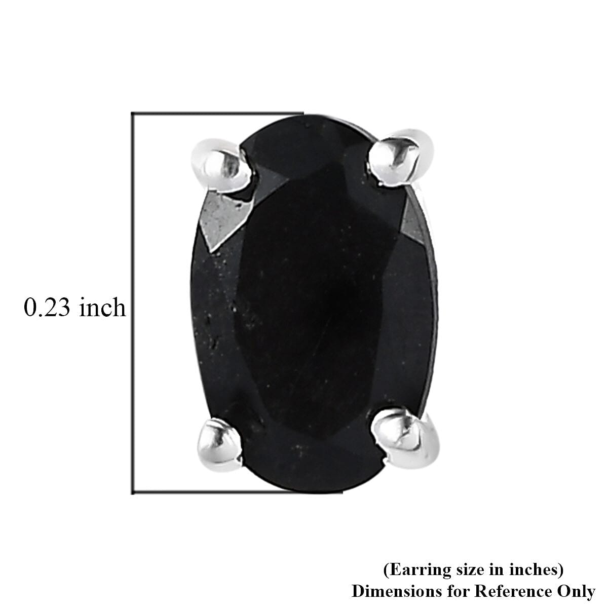 Mozambique Garnet and Australian Black Tourmaline 1.85 ctw Set of 2 Stud Earrings in Sterling Silver