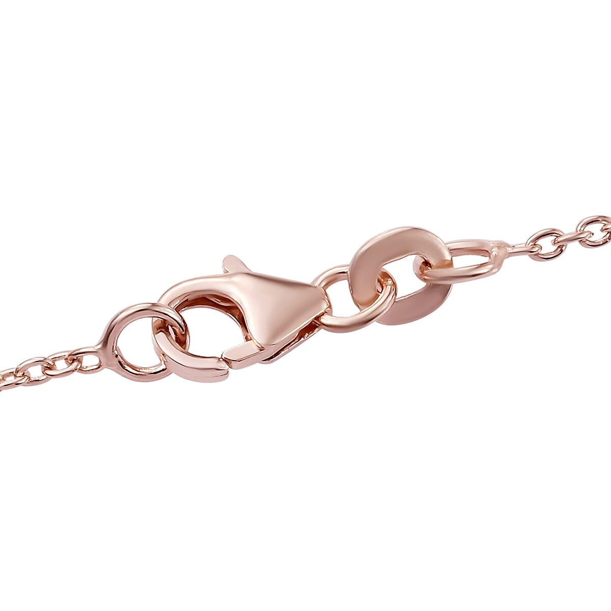Premium Marropino Morganite and Natural White Zircon Sunburst Pendant Necklace 20 Inches in Vermeil Rose Gold Over Sterling Silver 1.00 ctw image number 5