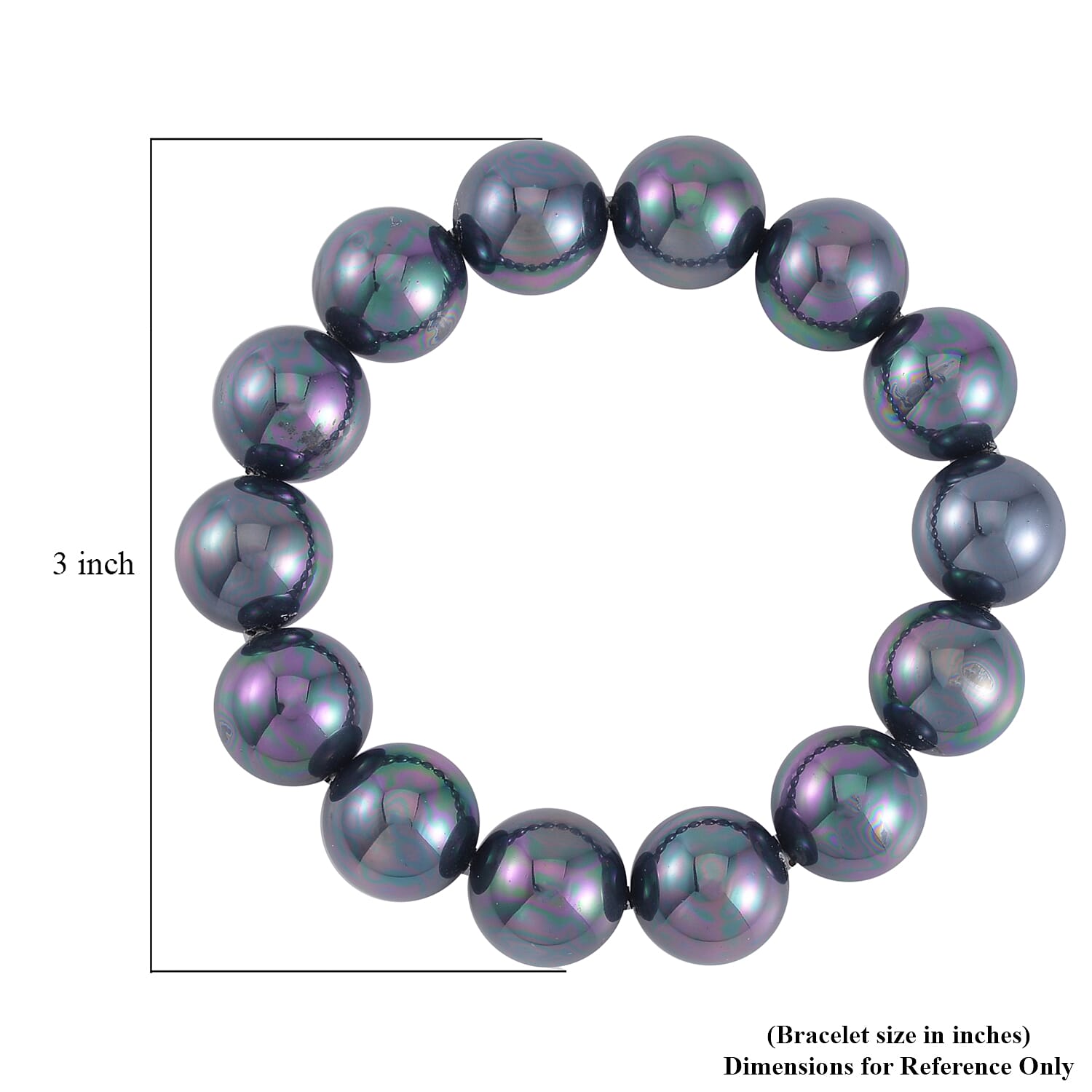 Tahitian Color Shell Pearl Stretch Bracelet and Earrings in Silvertone