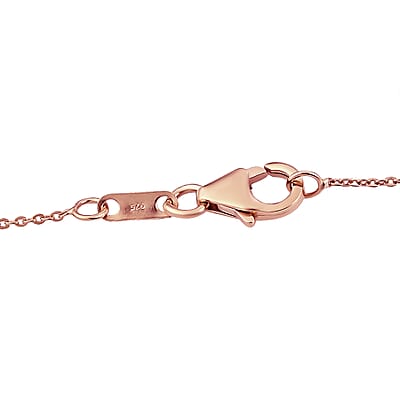 Tanzanite, Natural White and Champagne Diamond Pendant Necklace 20 Inches in Vermeil RG Over Sterling Silver 1.50 ctw