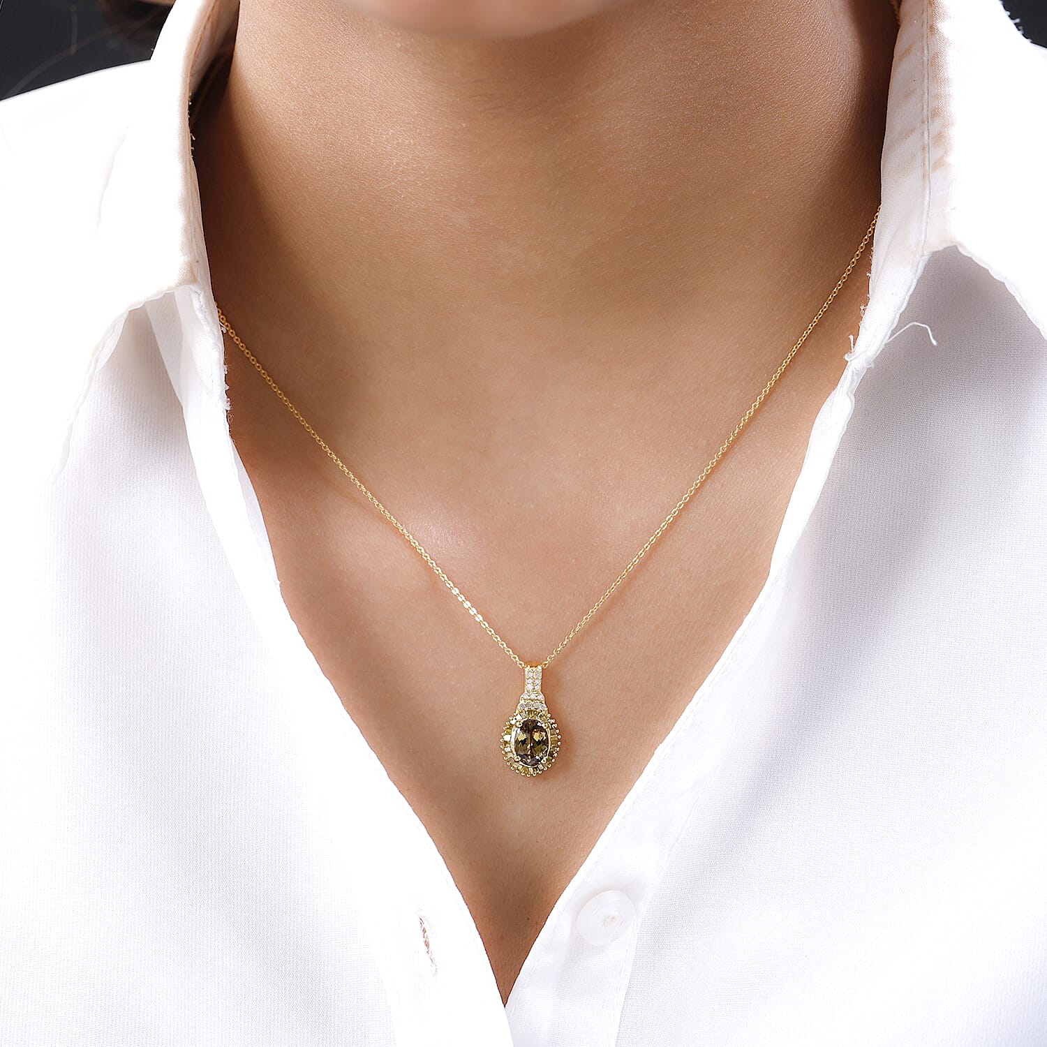 Natural Golden Tanzanite & Yellow Diamond - Product card gallery slide 3 (10144817447195)