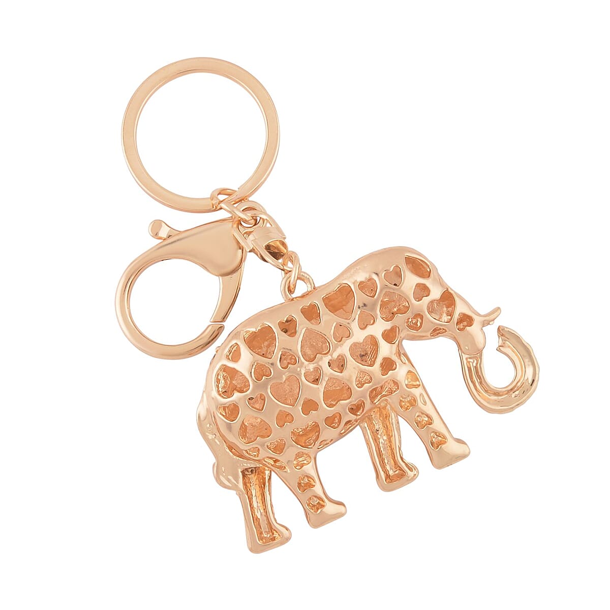 Set of 3 Multi Color Austrian Crystal, Enameled Elephant, Rabbit and High Heel Keychain in Goldtone,  Cute Keychains, Key Holders, Key Rings, Cool Keychains image number 7