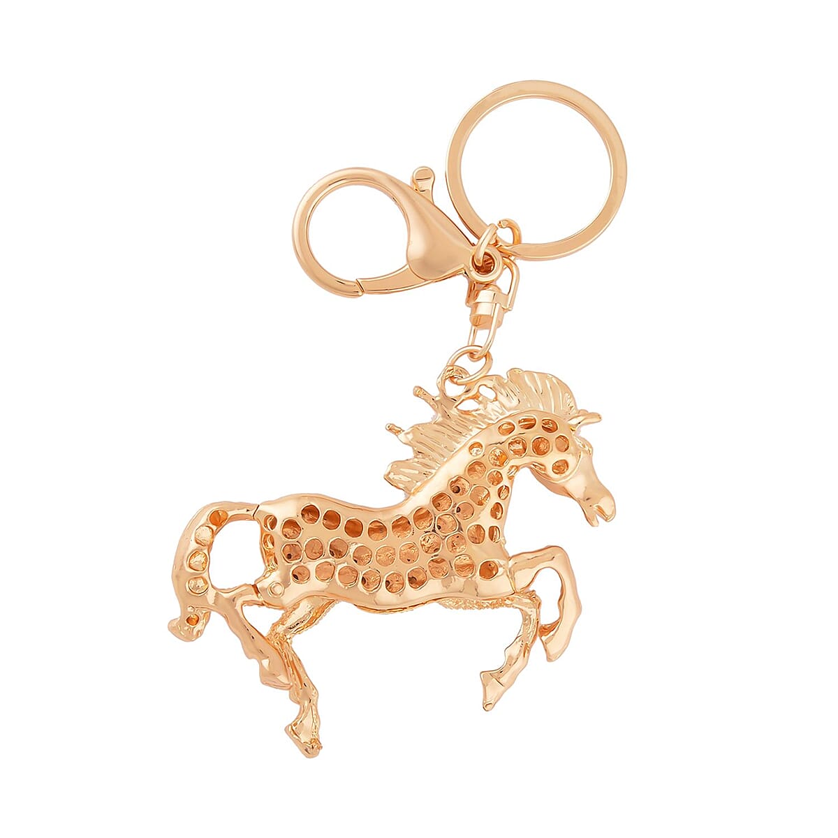 Set of 3 Multi Color Austrian Crystal, Resin, Enameled Bee, Owl and Horse Keychain in Silvertone and Goldtone, Cute Keychains, Key Holders, Key Rings, Cool Keychains image number 5