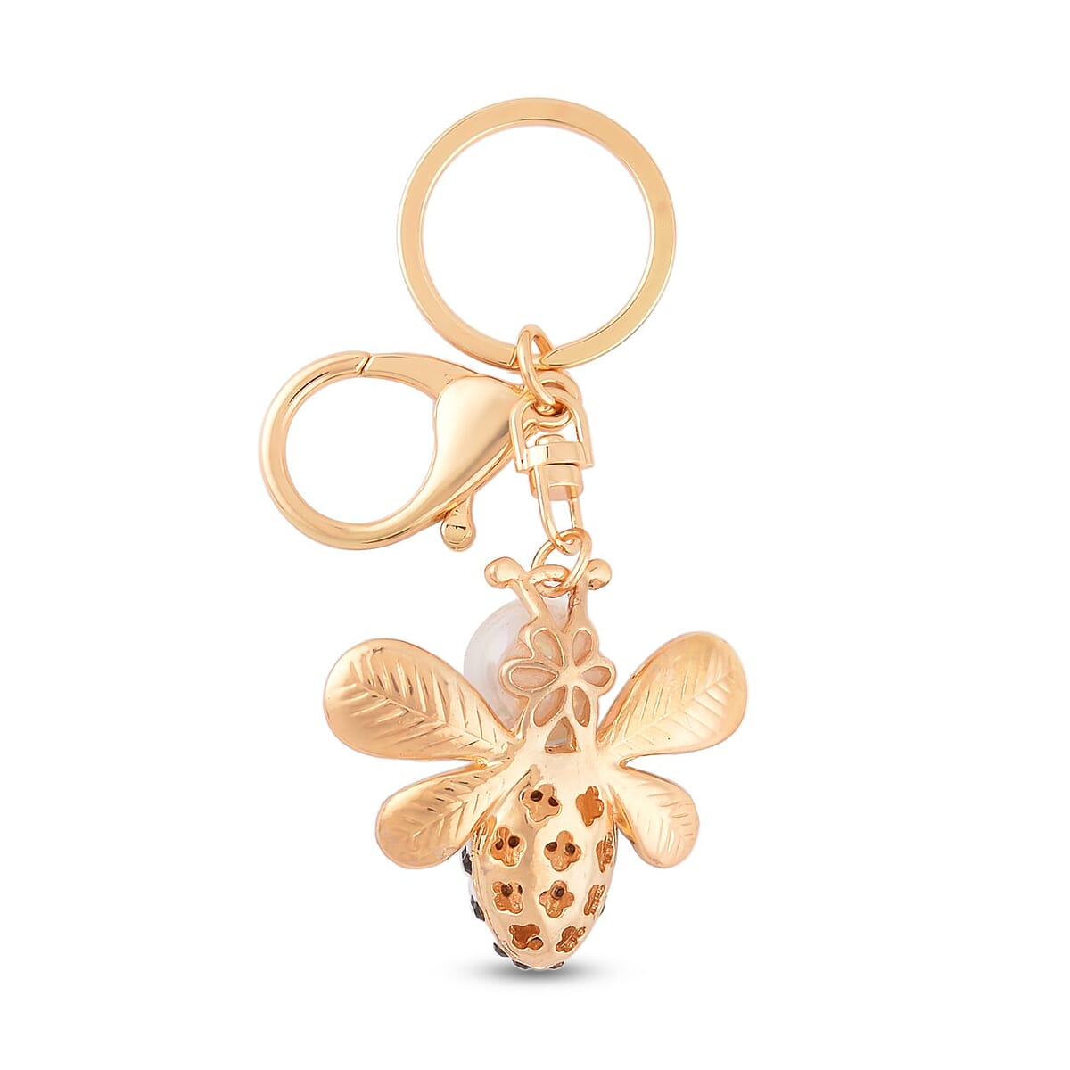 Set of 3 Multi Color Austrian Crystal, Resin, Enameled Bee, Owl and Horse Keychain in Silvertone and Goldtone, Cute Keychains, Key Holders, Key Rings, Cool Keychains image number 7