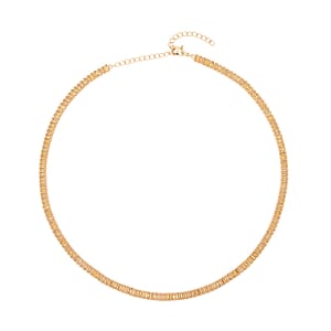 Simulated Yellow Diamond Tennis Bracelet (6.75-8.75In) and Necklace 16.5-19.5 Inches in Goldtone 50.00 ctw