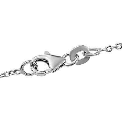 Polki Diamond Floral Pendant Necklace 20 Inches in Platinum Over Sterling Silver 2.00 ctw