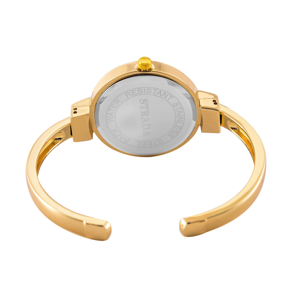 Strada Japanese Movement Murano Pattern Dial Watch in Goldtone and Murano Style and Resin Beaded Stretch Bracelet (6.5-7.5In) image number 5