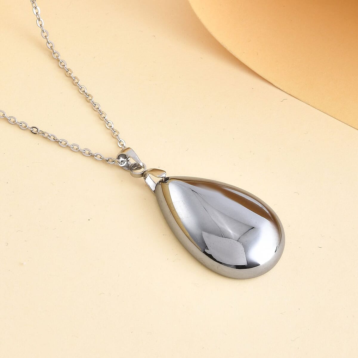Terahertz Solitaire Pendant Necklace 20 Inches in Stainless Steel 27.50 ctw image number 1