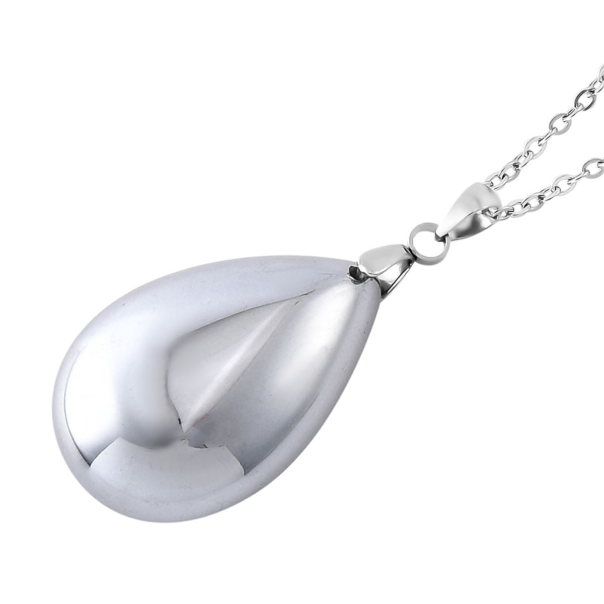 Terahertz Solitaire Pendant Necklace 20 Inches in Stainless Steel 27.50 ctw image number 3
