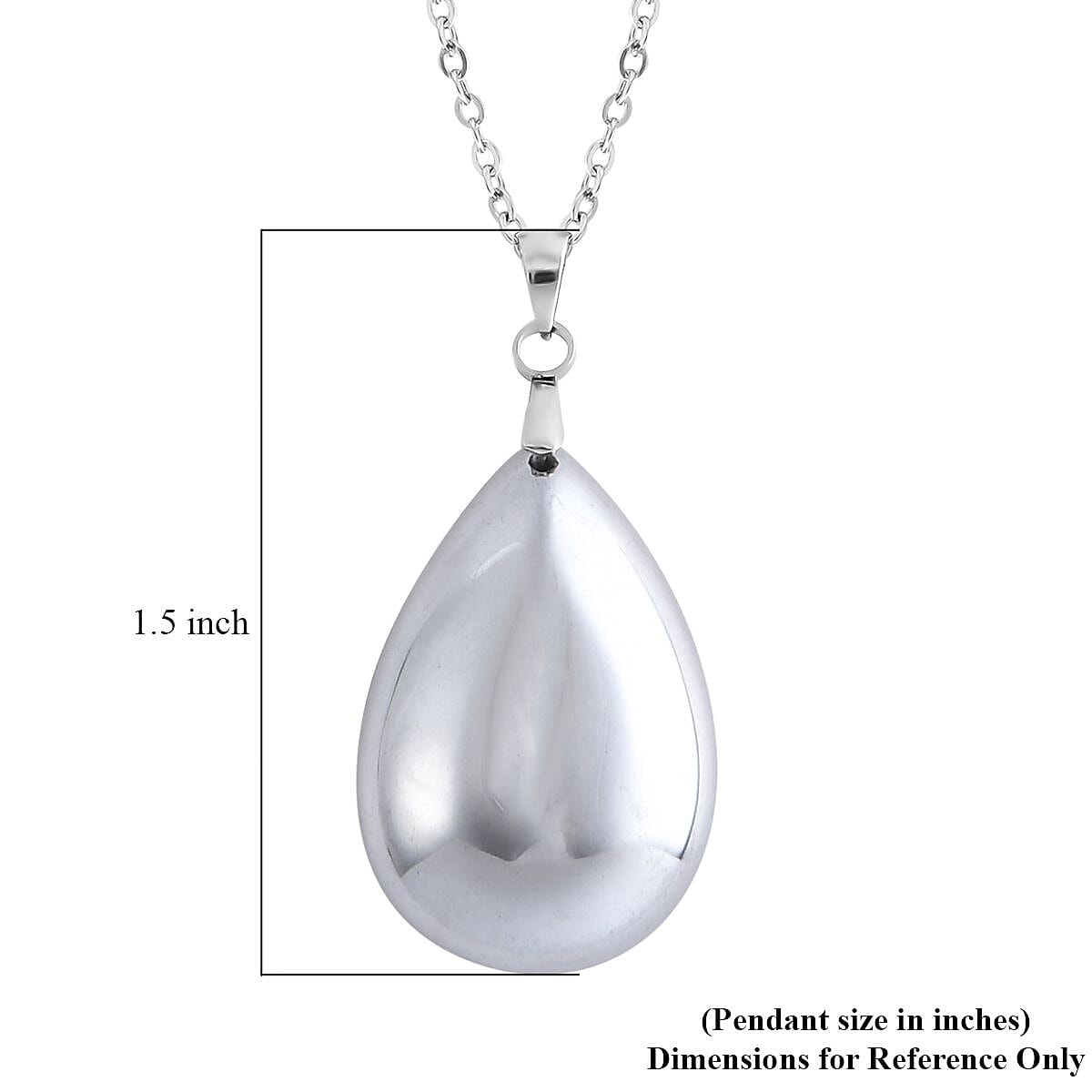 Terahertz Solitaire Pendant Necklace 20 Inches in Stainless Steel 27.50 ctw image number 6