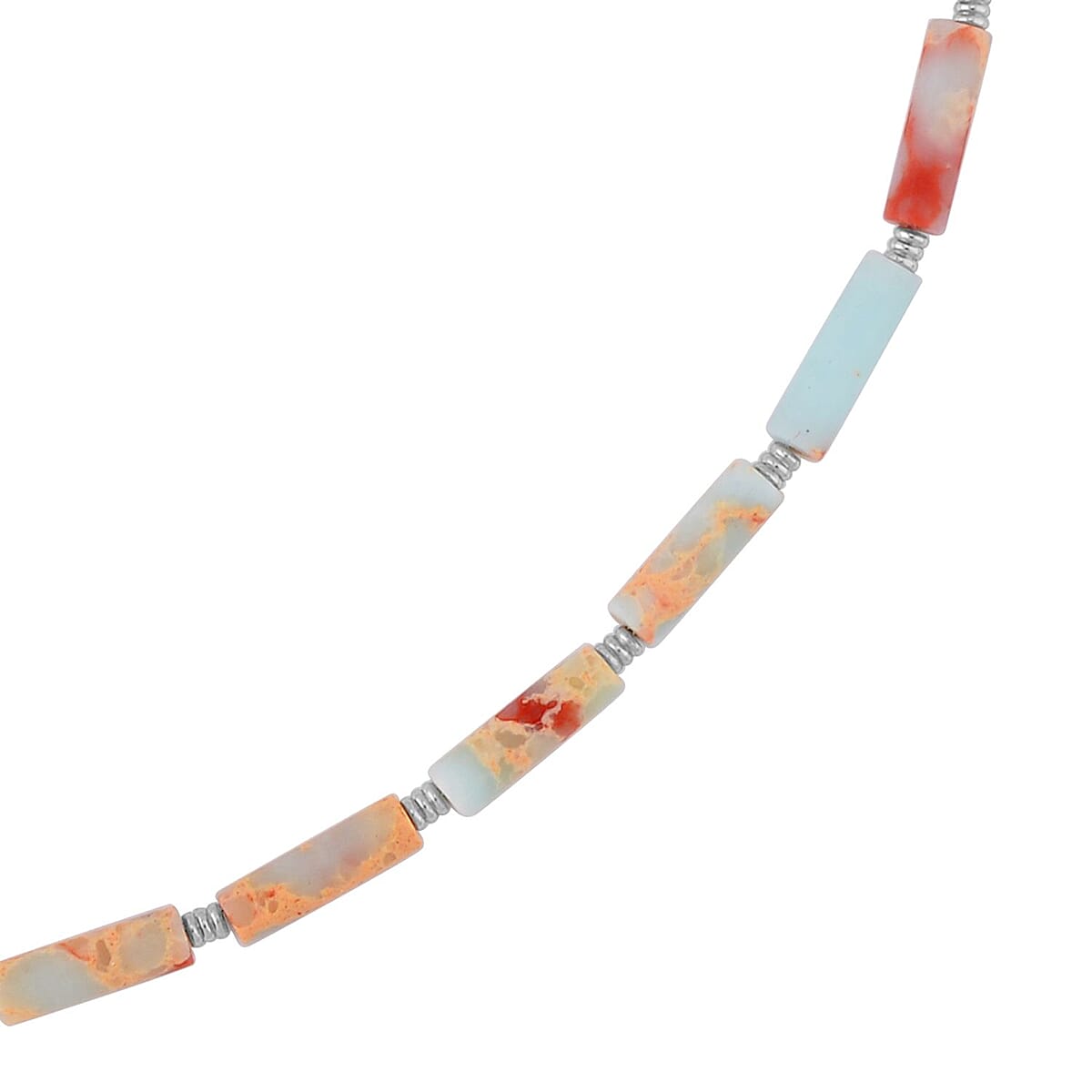 Jade Barrel Paper Clip Chain Necklace (20-22Inches) and Bracelet (7.5-9.0In) in Stainless Steel 65.00 ctw | Tarnish-Free, Waterproof, Sweat Proof Jewelry image number 3