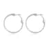 Set of 2 Hoop Earrings in Silvertone image number 3