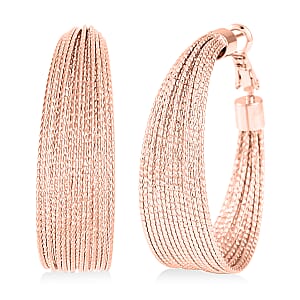 Set of 2 Hoop Earrings in Rosetone