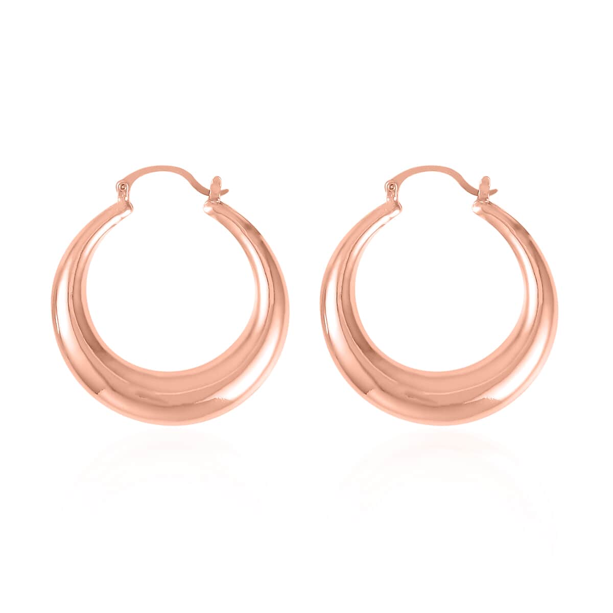 Set of 2 Huggie Earrings in Rosetone image number 3