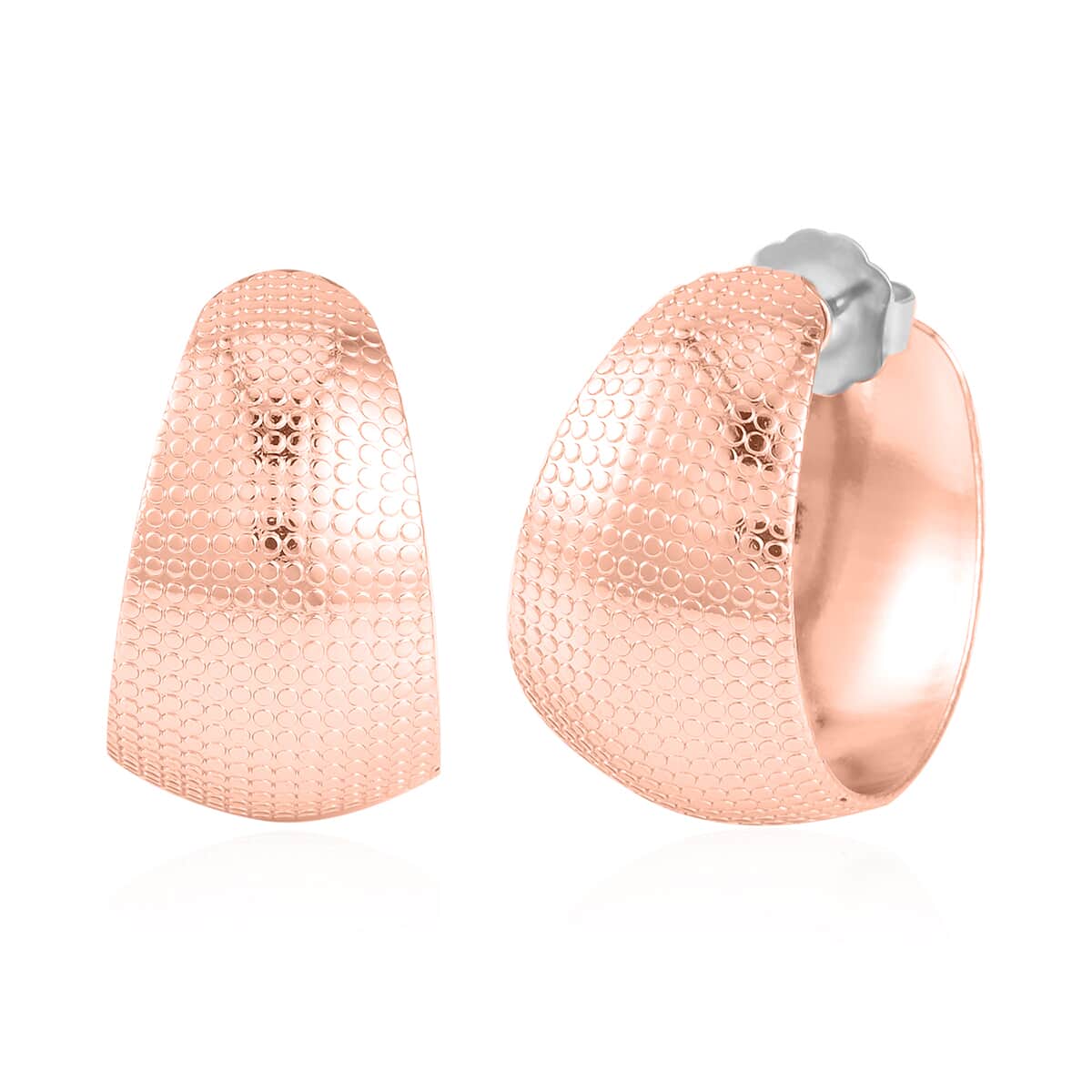 Set of 2 Huggie Earrings in Rosetone image number 5