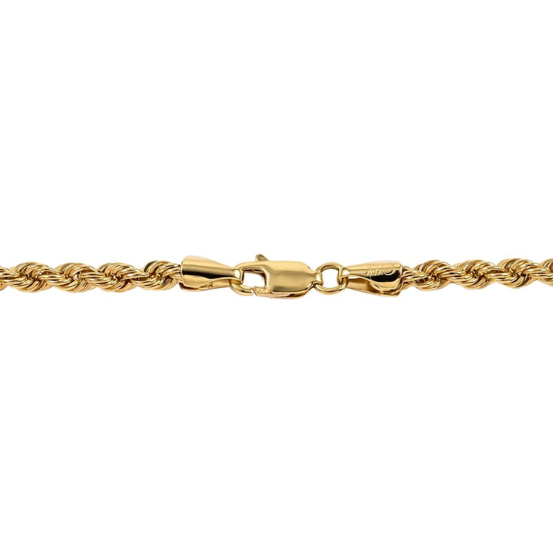 10K Yellow Gold Rope Chain Bracelet (7.50In) and Necklace 24 Inches 10 Grams