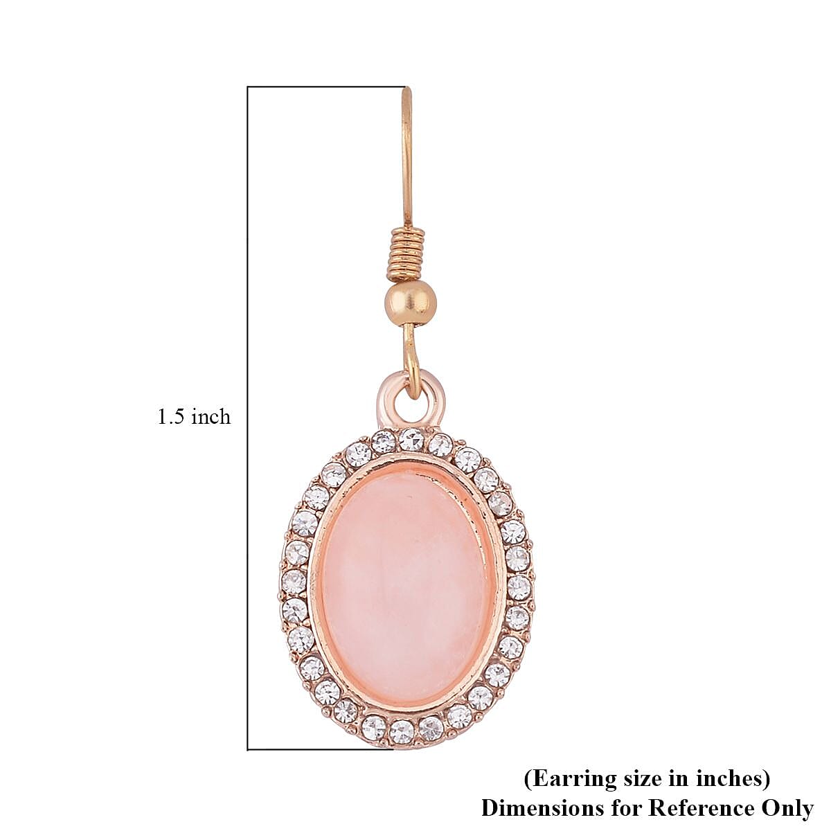 Galilea Rose Quartz and White Austrian Crystal Bracelet (6.50-8.0In) and Earrings in Rosetone 56.00 ctw image number 6